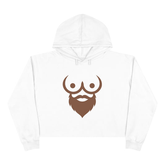 Crop Hoodie Black/Brown