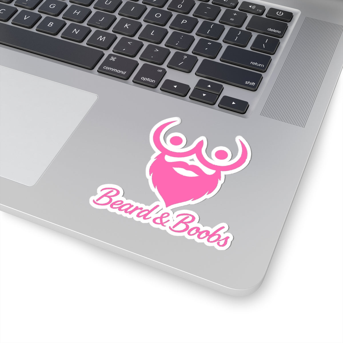 Beard & Boobs Sticker Pink