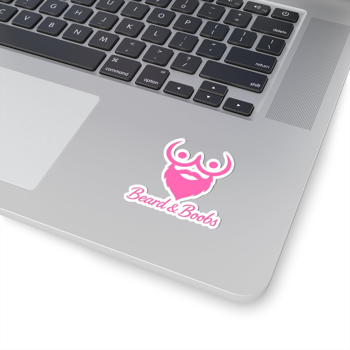 Beard & Boobs Sticker Pink