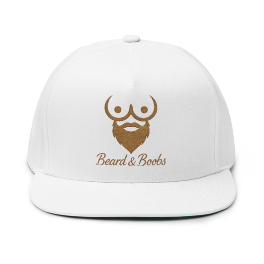 Beard & Boobs Flat Bill Snapback