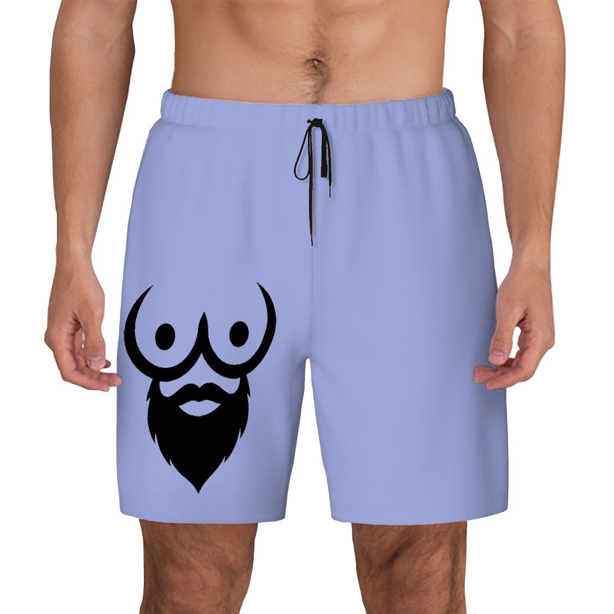 Men's Swim Shorts Black Logo