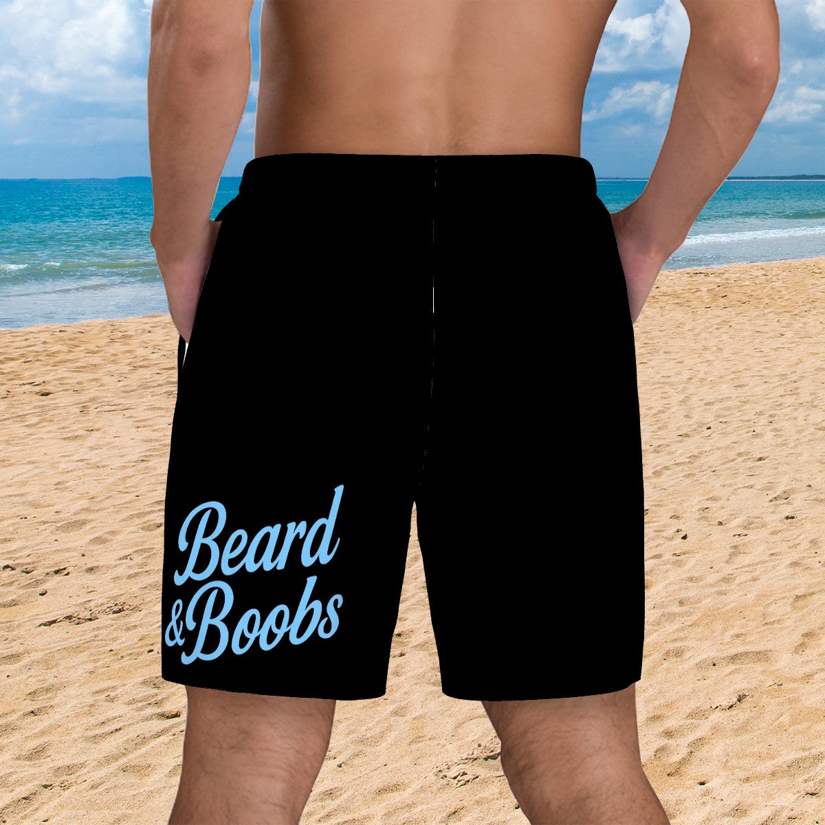 Men's Swim Shorts Blue Logo