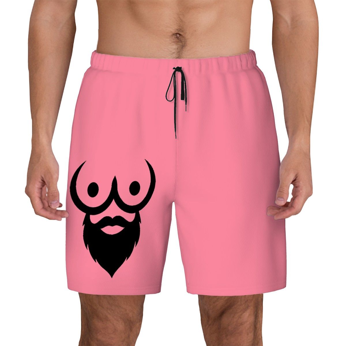 Men's Swim Shorts Black Logo