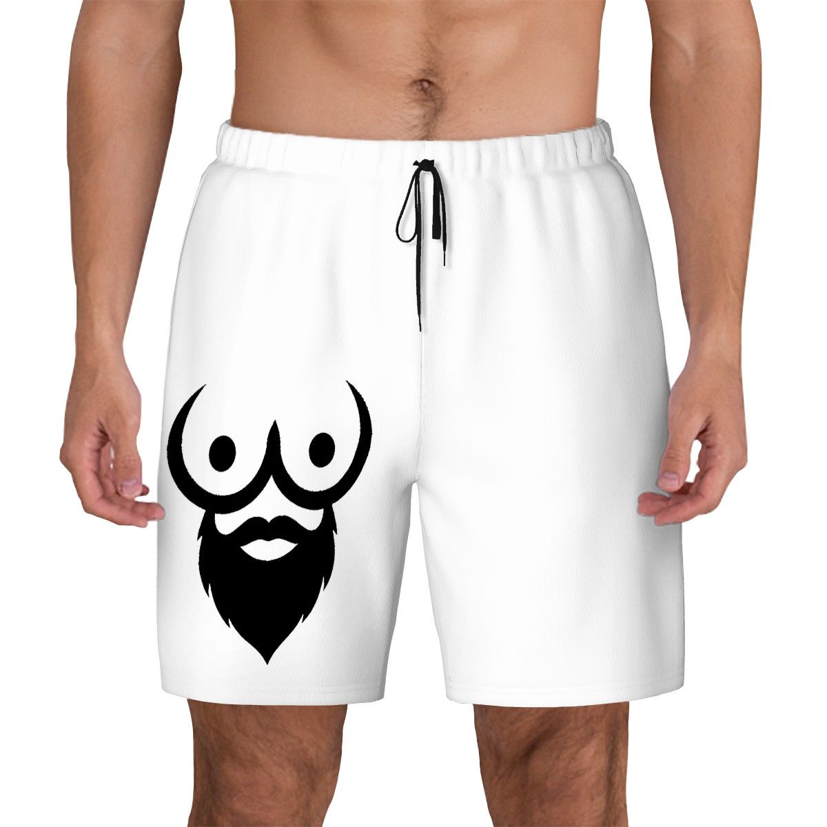 Men's Swim Shorts Black Logo