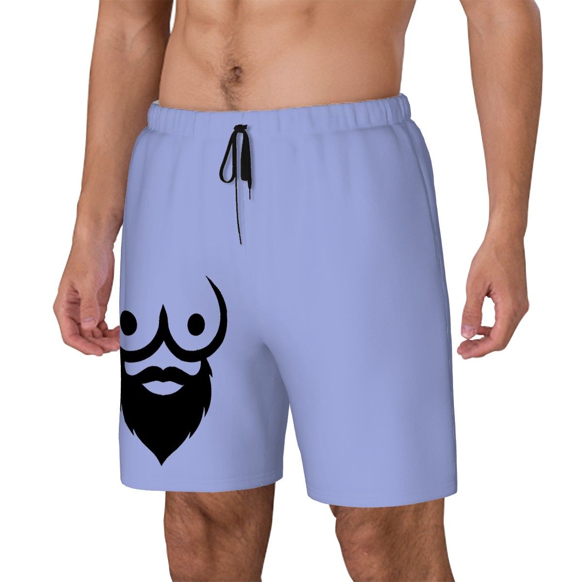 Men's Swim Shorts Black Logo