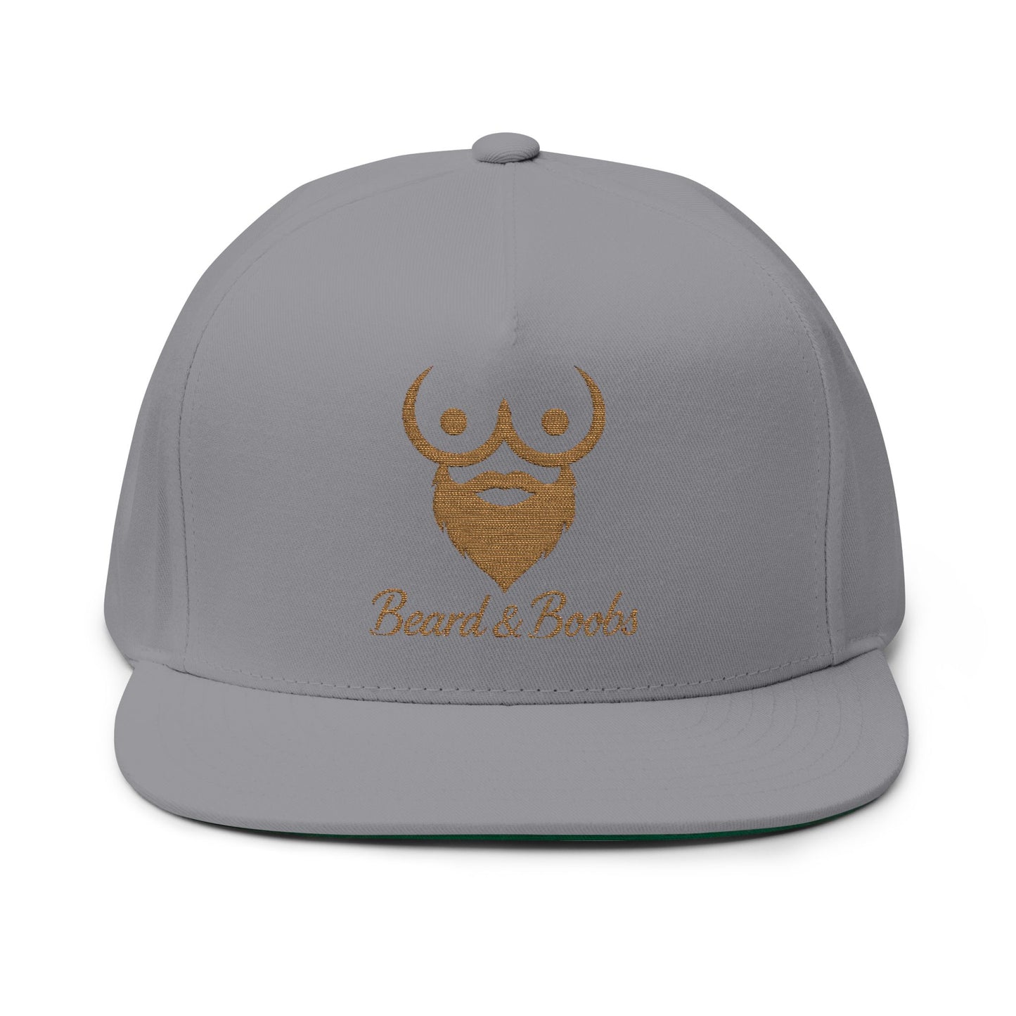 Beard & Boobs Flat Bill Snapback