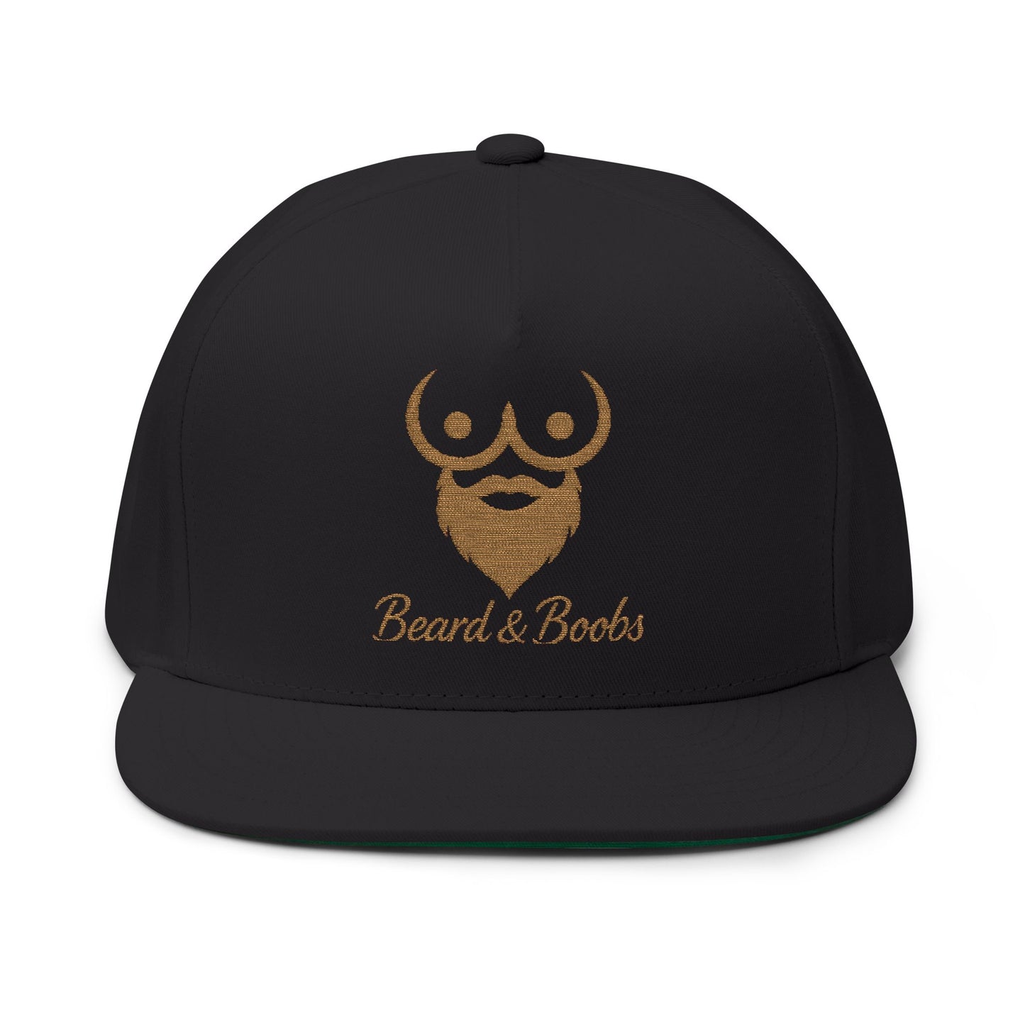 Beard & Boobs Flat Bill Snapback