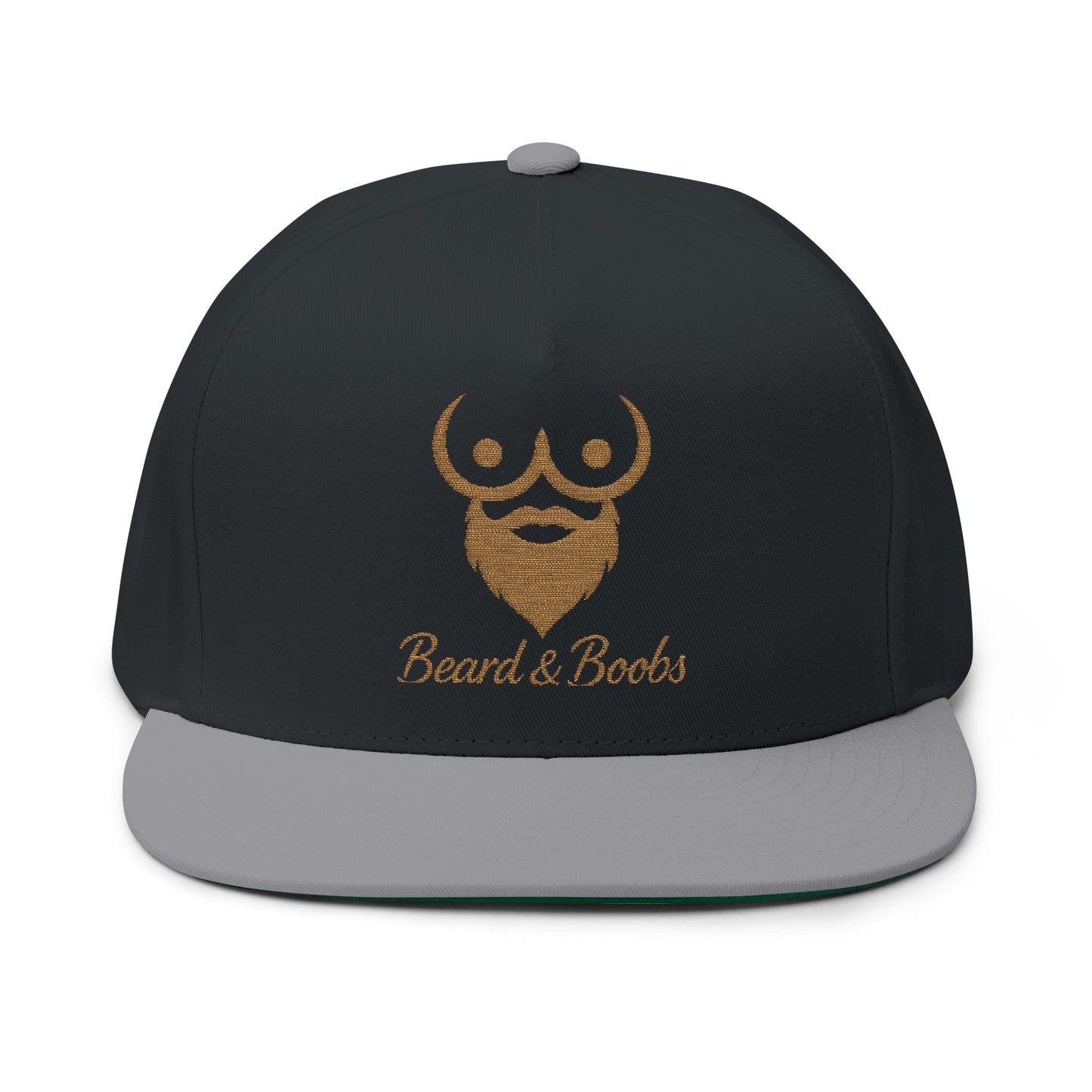 Beard & Boobs Flat Bill Snapback