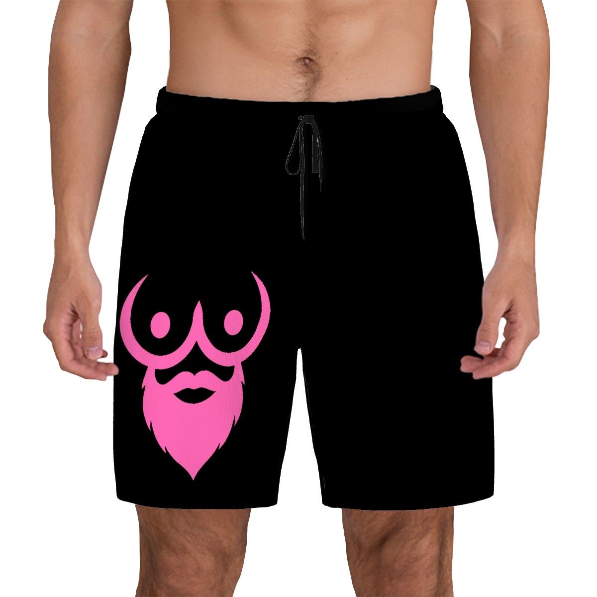 Men's Swim Shorts Pink Logo