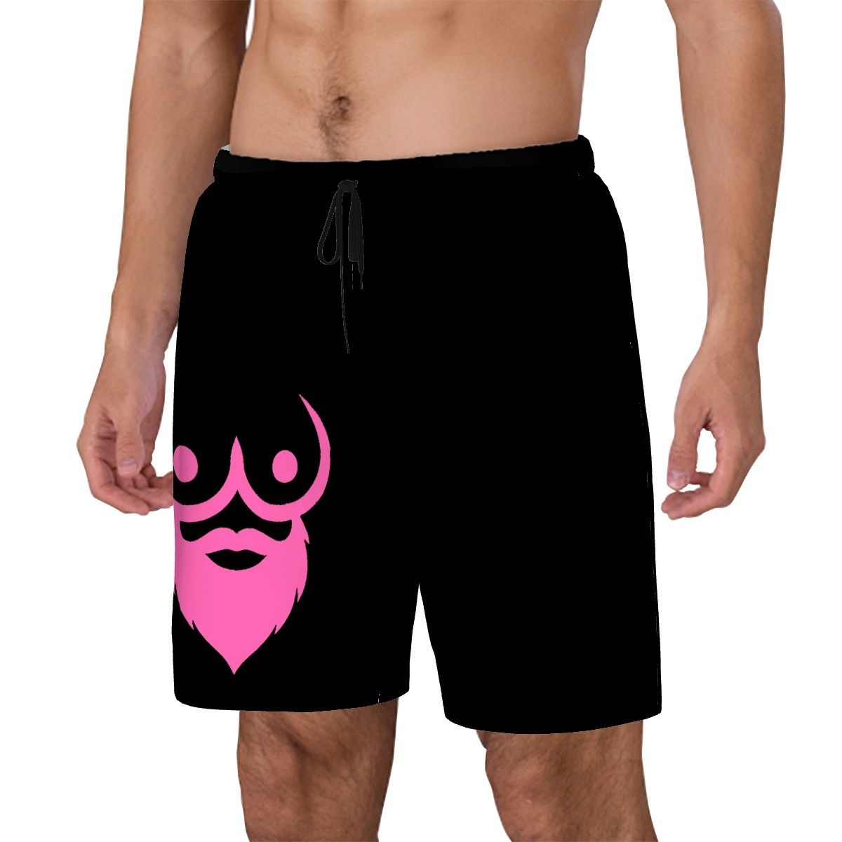 Men's Swim Shorts Pink Logo